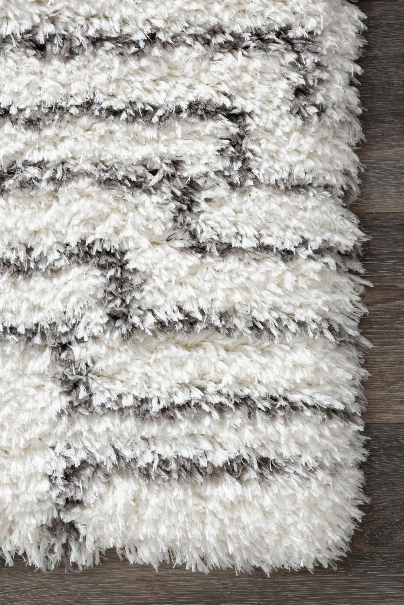 Large View Havana Ivory Moroccan Shaggy Rug