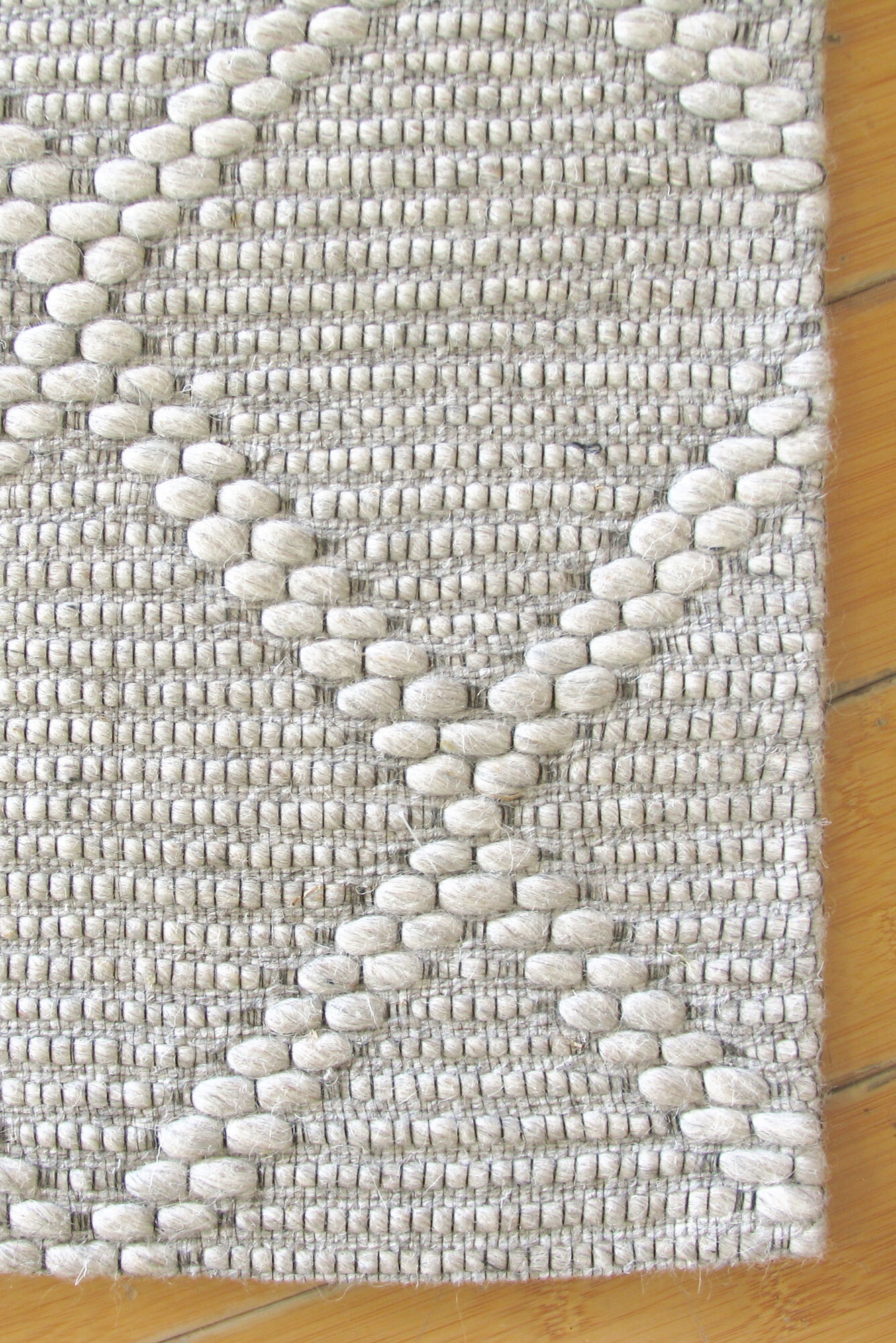 Harper Grey Diamond Wool Rug