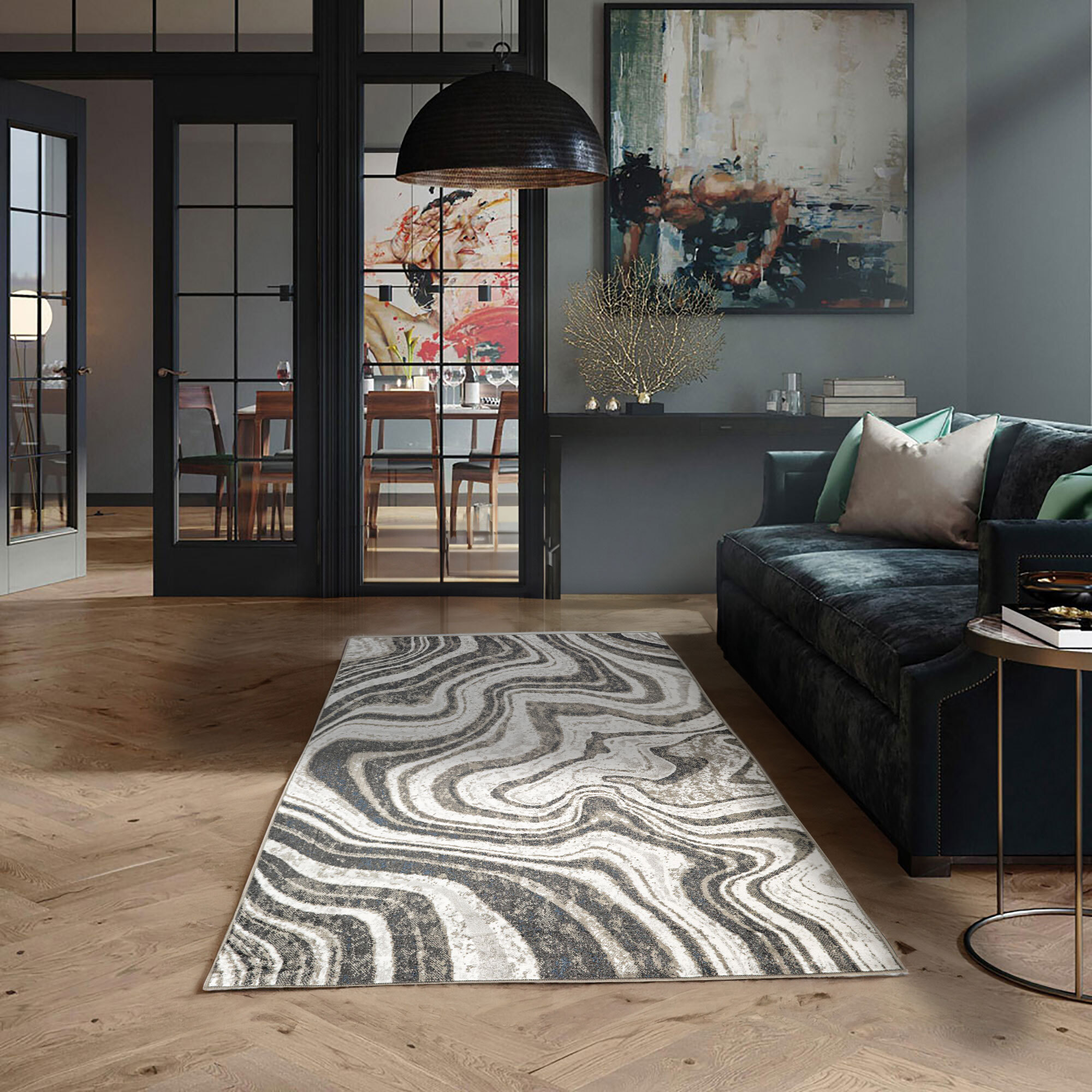 Large View Hebden Modern Abstract Rug