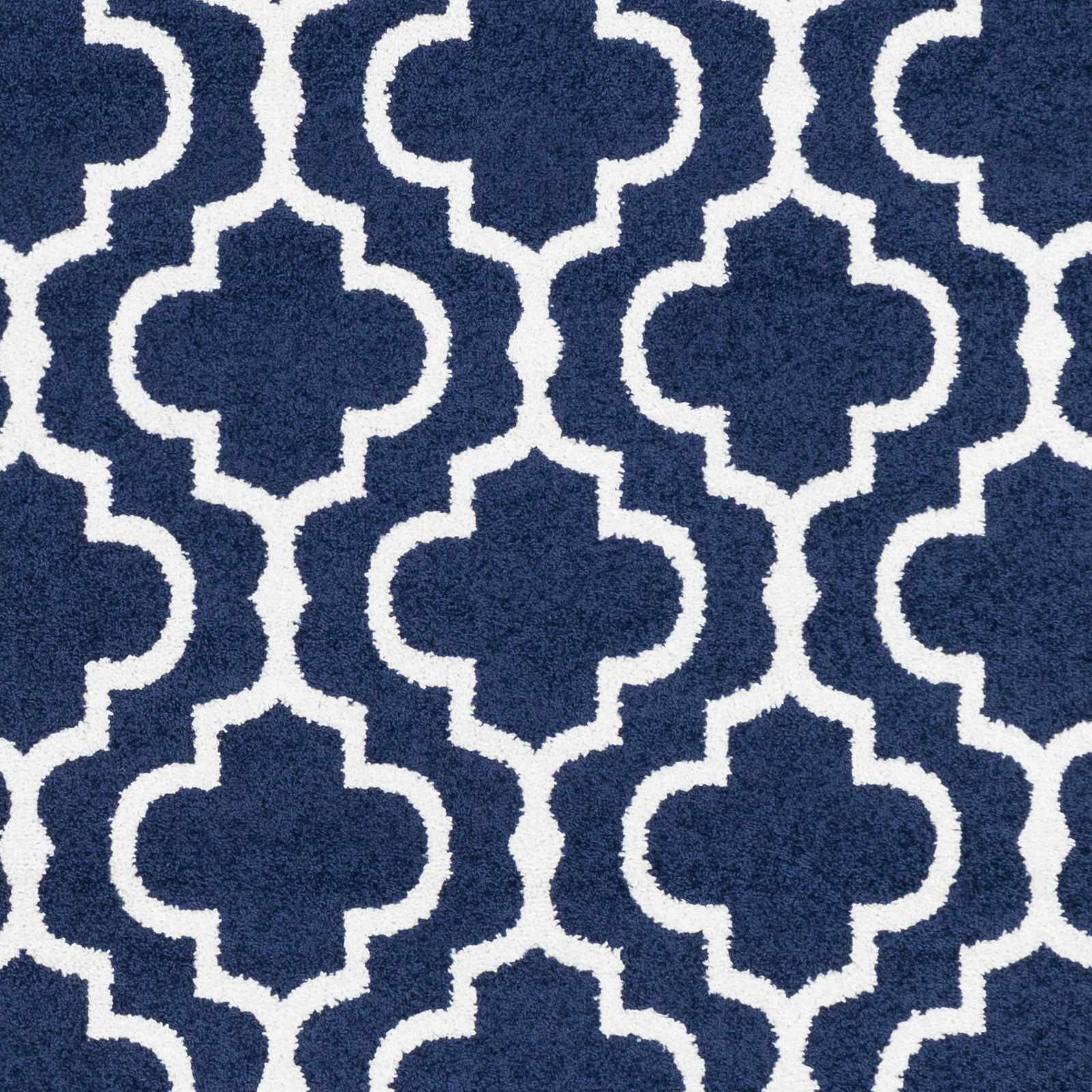 Large View Jack Navy Trellis Pattern Rug