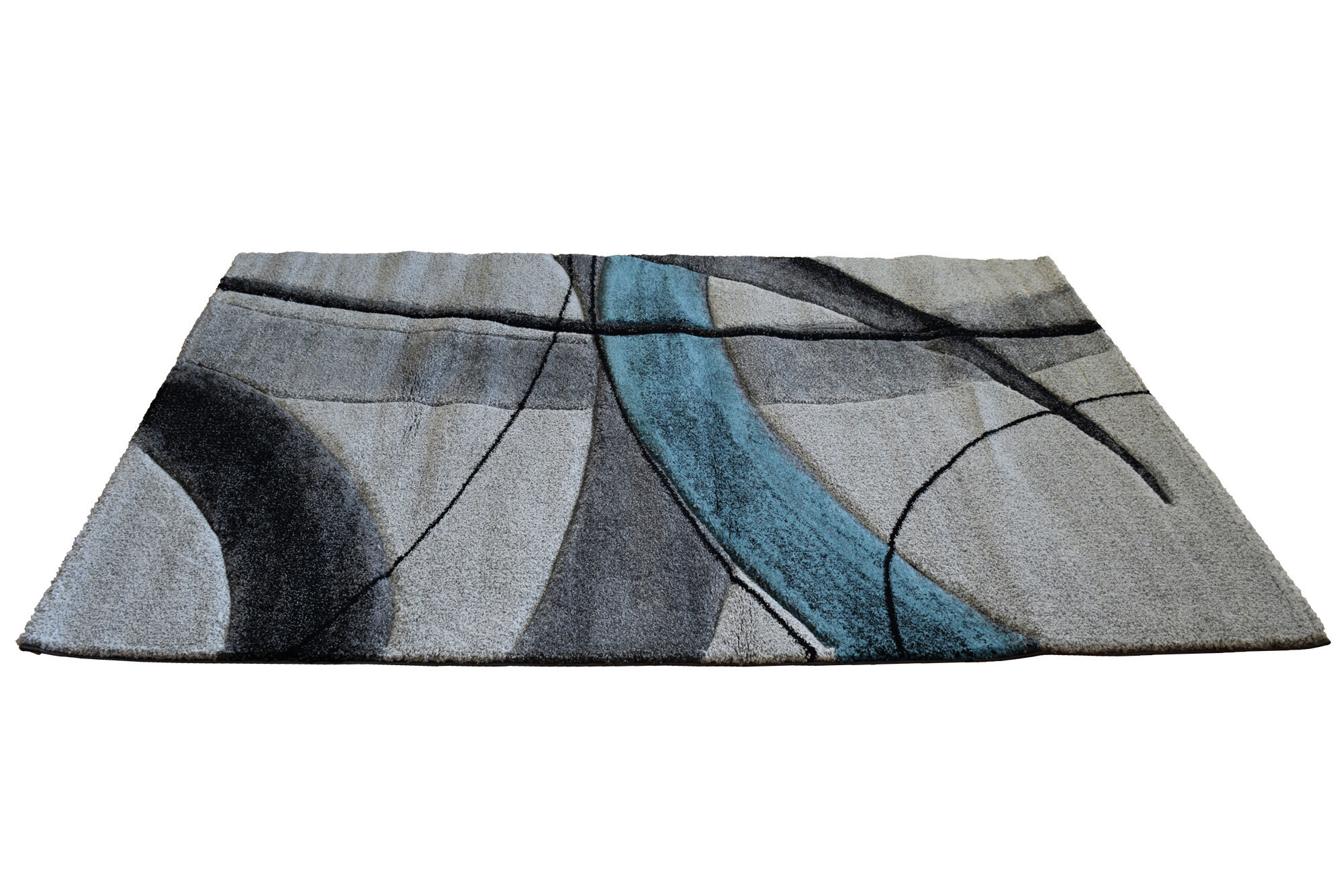 Large View Lucia Modern Blue Abstract Rug