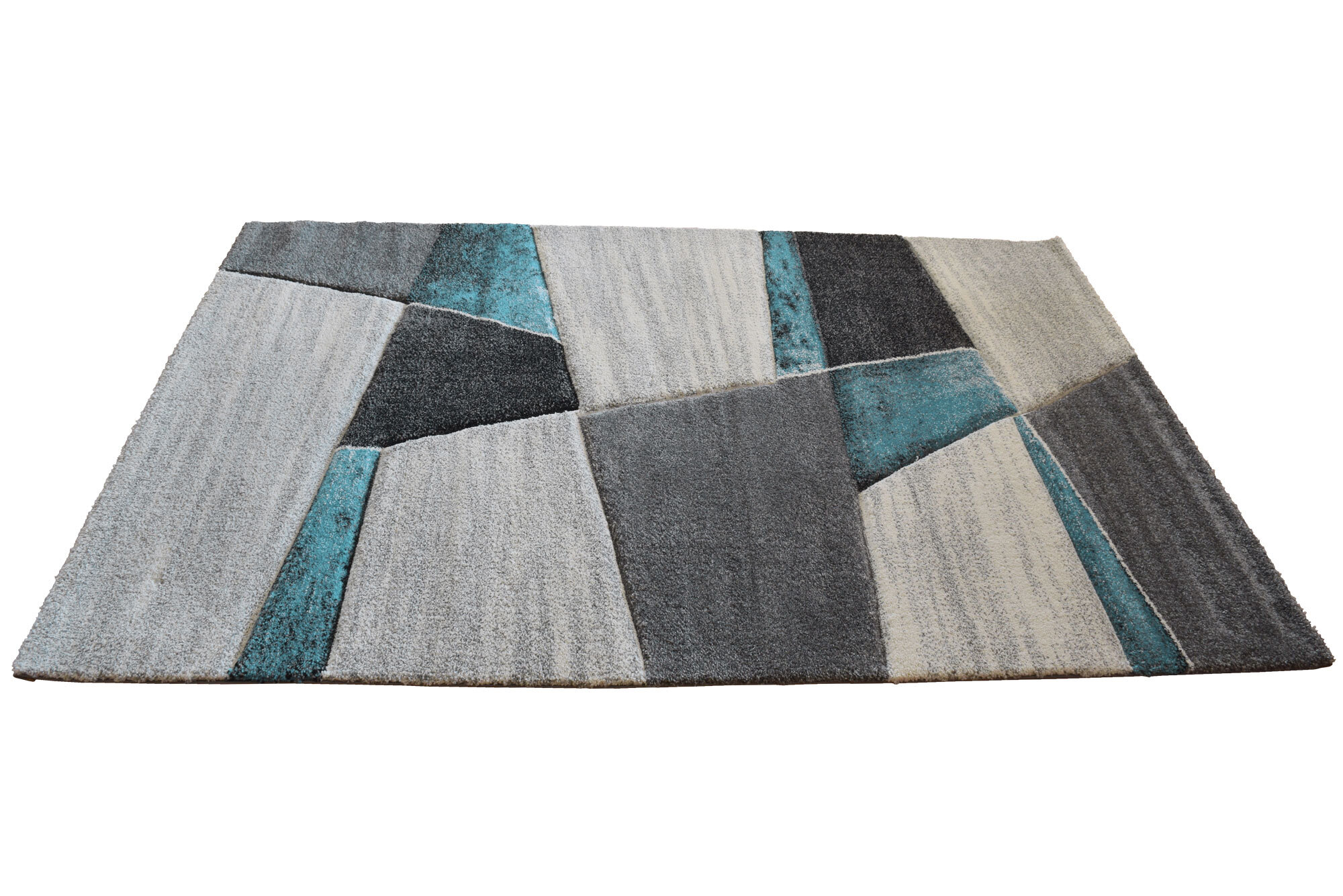 Lucia Modern Blue Geometric Rug