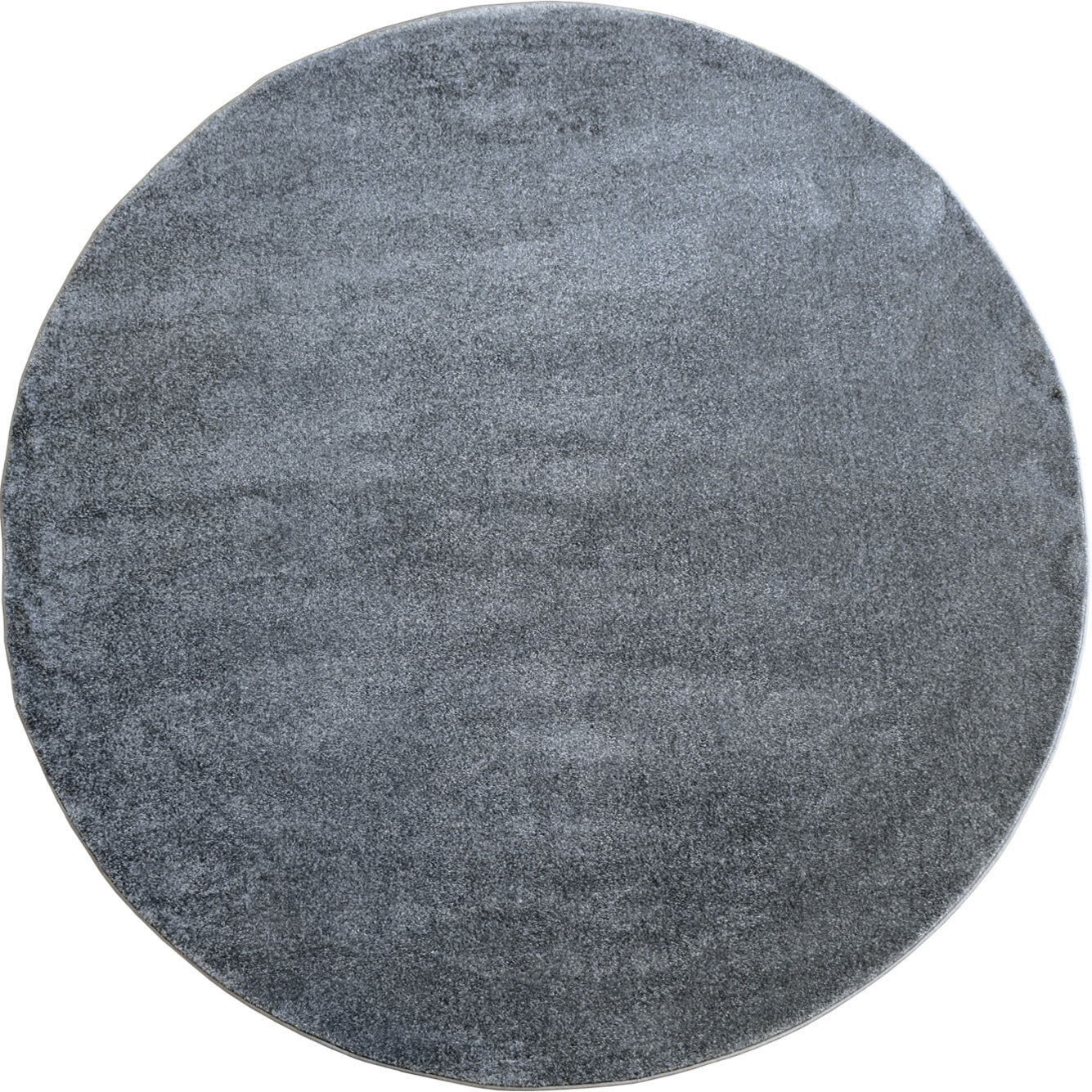 Large View Leo Modern Thick Plain Grey Rug