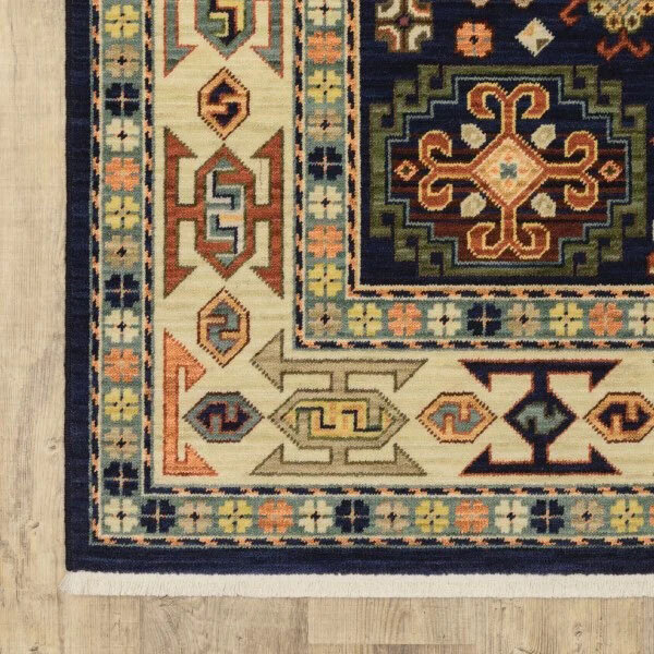 Large View Leah Classic Medallion Wool Rug
