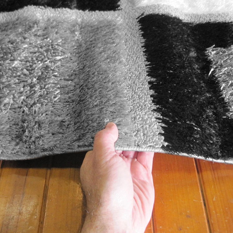 Large View Logan Square Pattern Shaggy Rug
