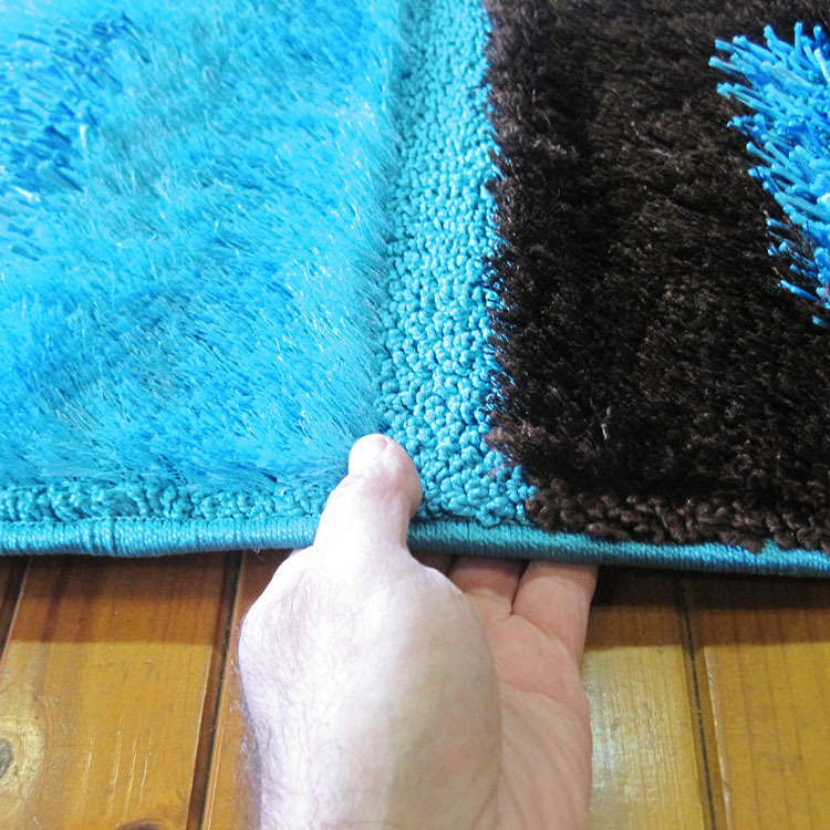 Large View Logan Square Pattern Shaggy Rug