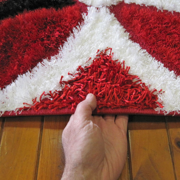 Large View Logan Modern Red Shaggy Rug