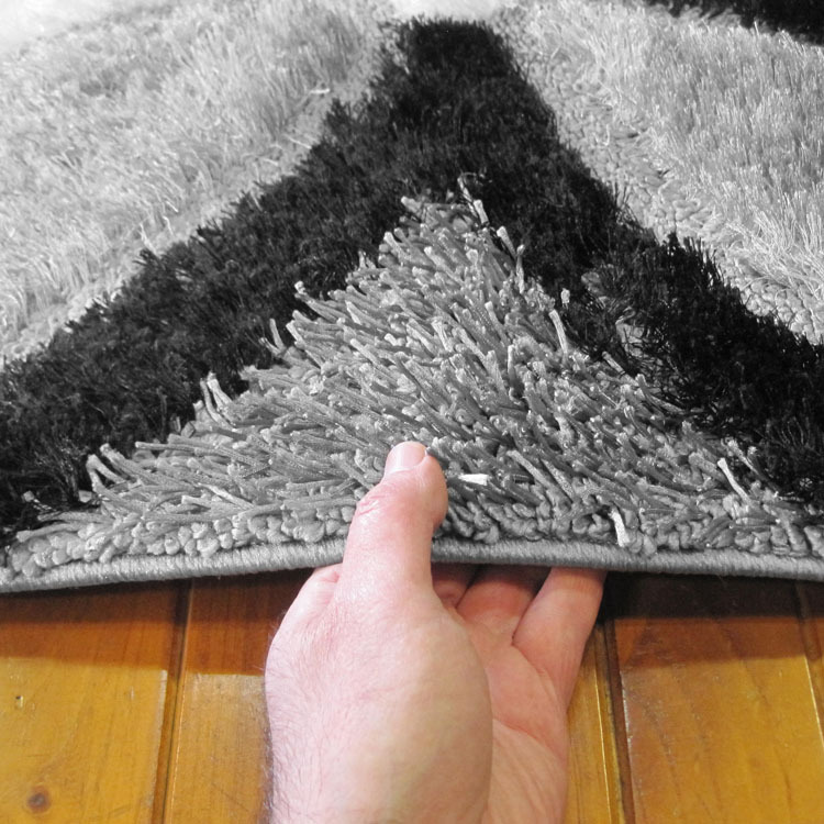 Large View Logan Modern Grey Shaggy Rug