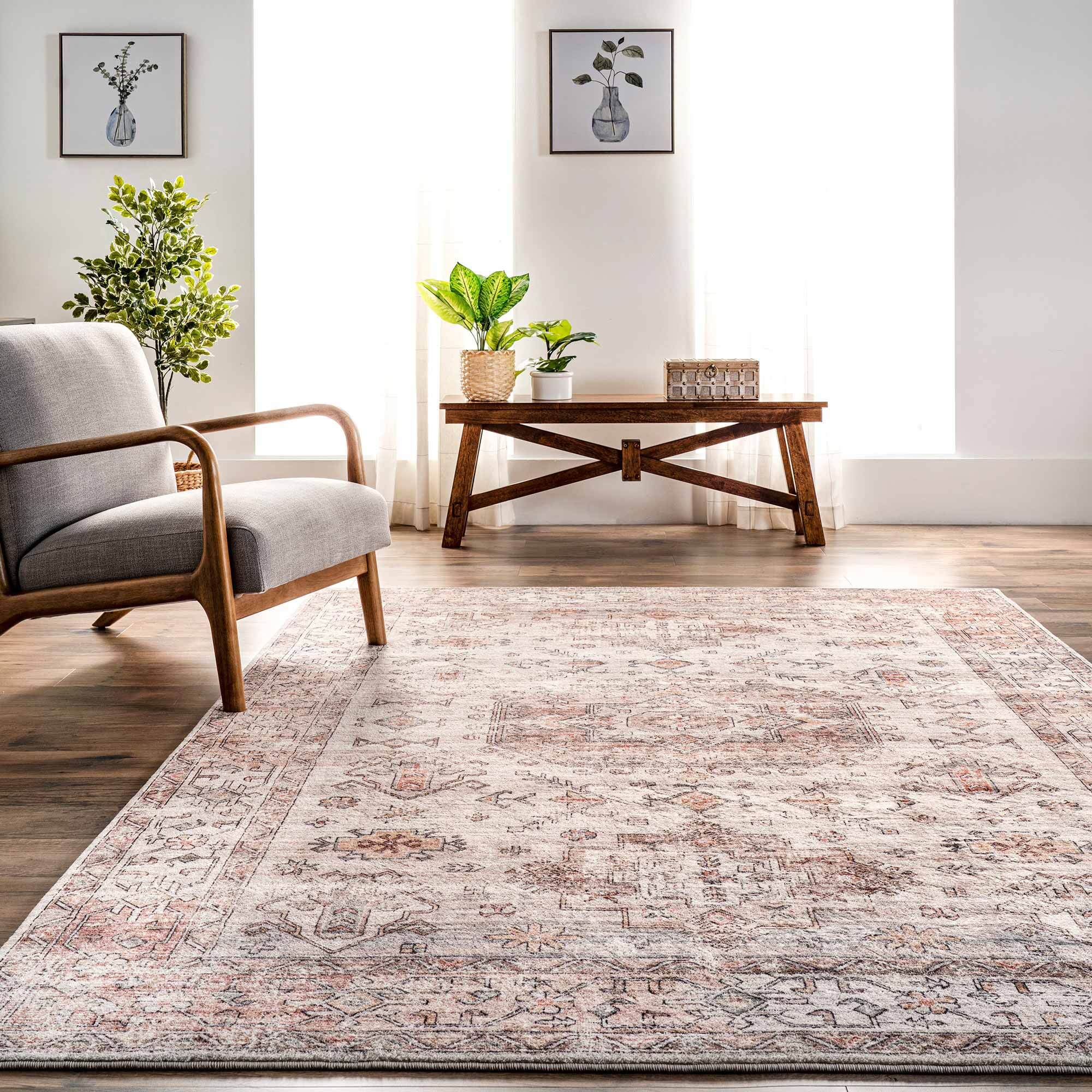 Large View Lora Faded Medallion Rug