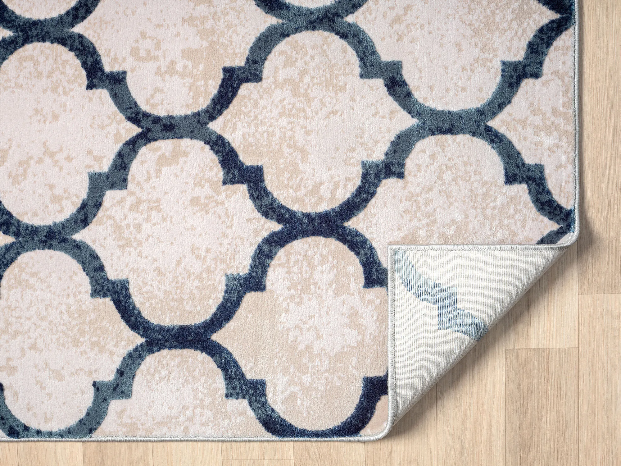 Large View Loren Blue Moroccan Trellis Rug