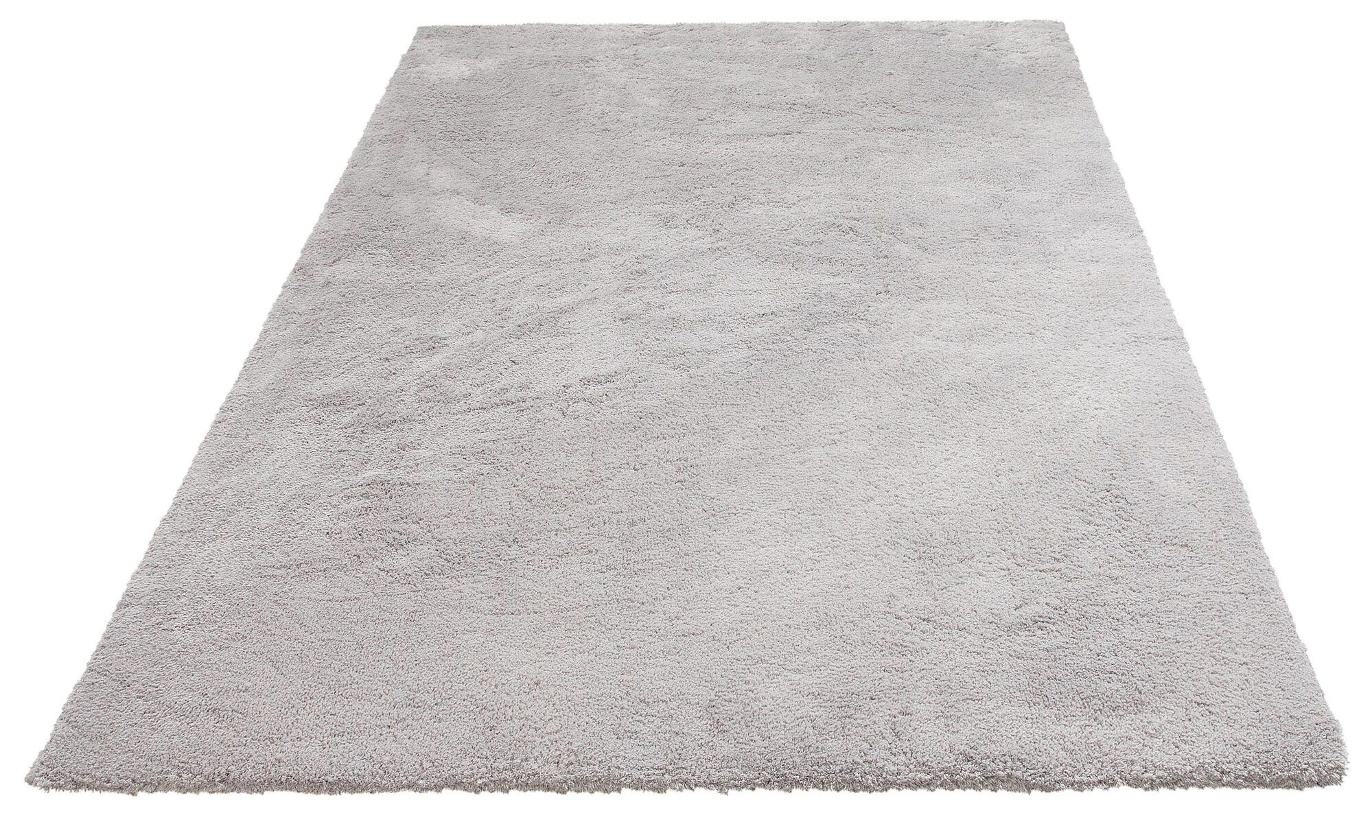 Large View Levis Plain Grey Thick Shaggy Rug