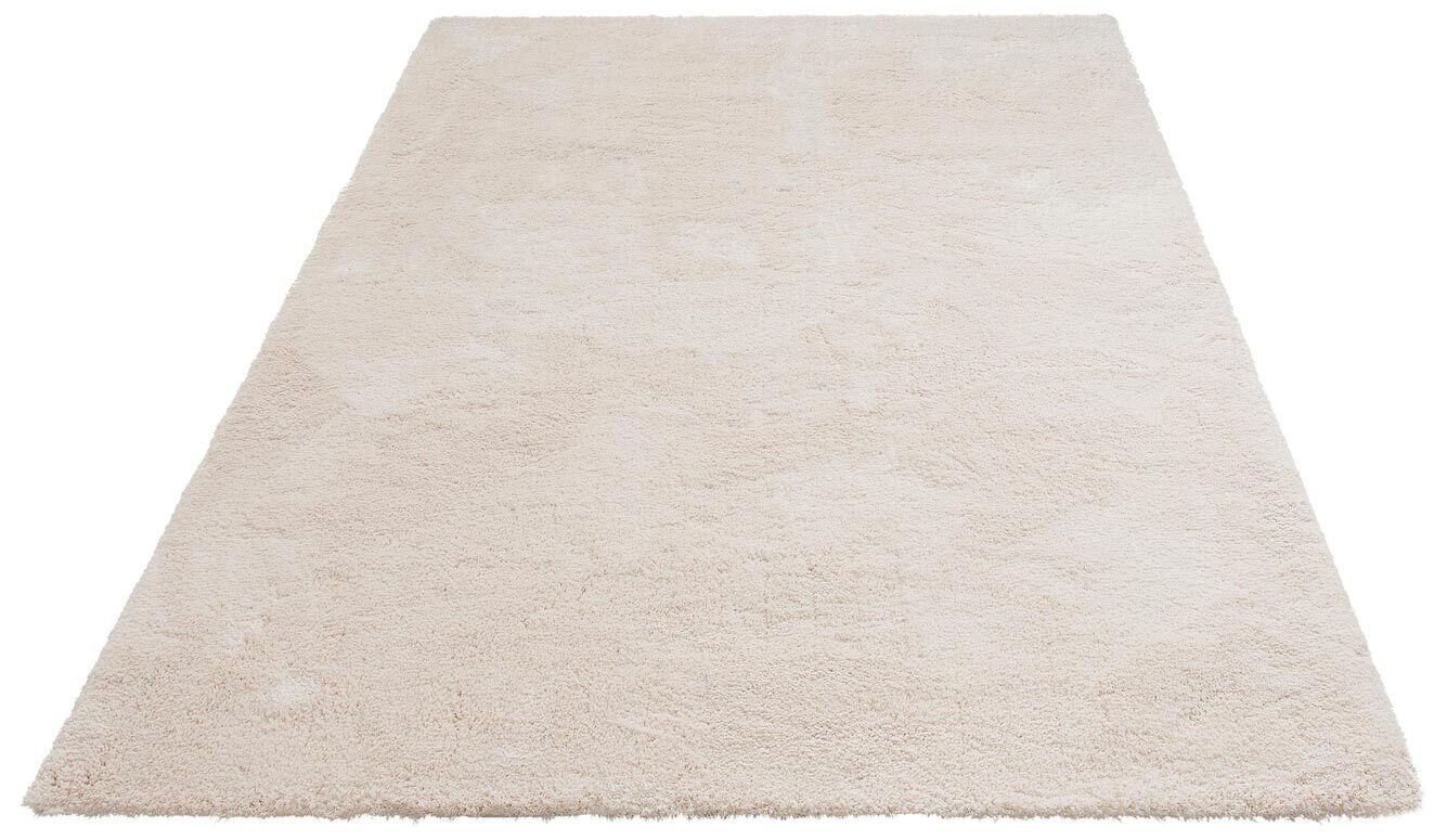 Large View Levis Plain Ivory Thick Shaggy Rug