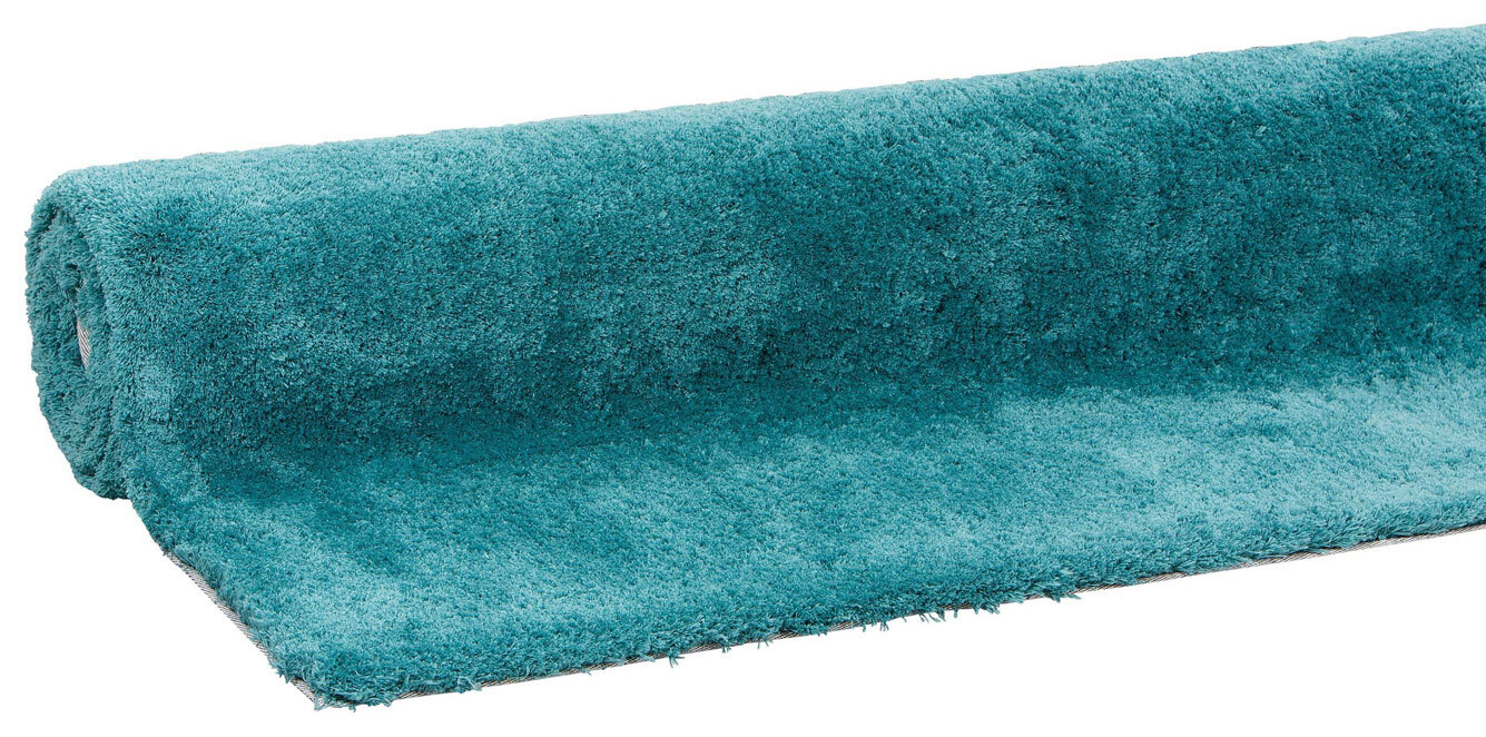 Large View Levis Plain Green Shaggy Rug