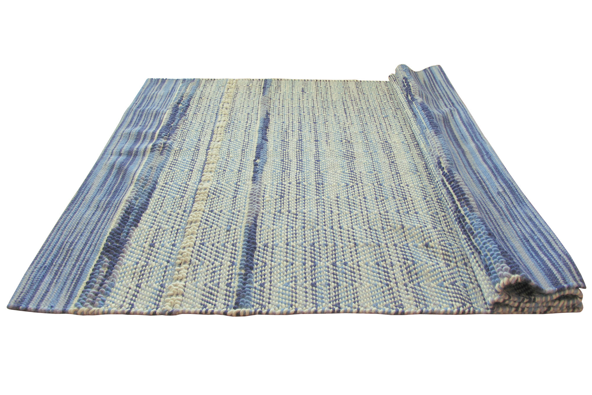 Medea Blue Flatweave Wool Rug
