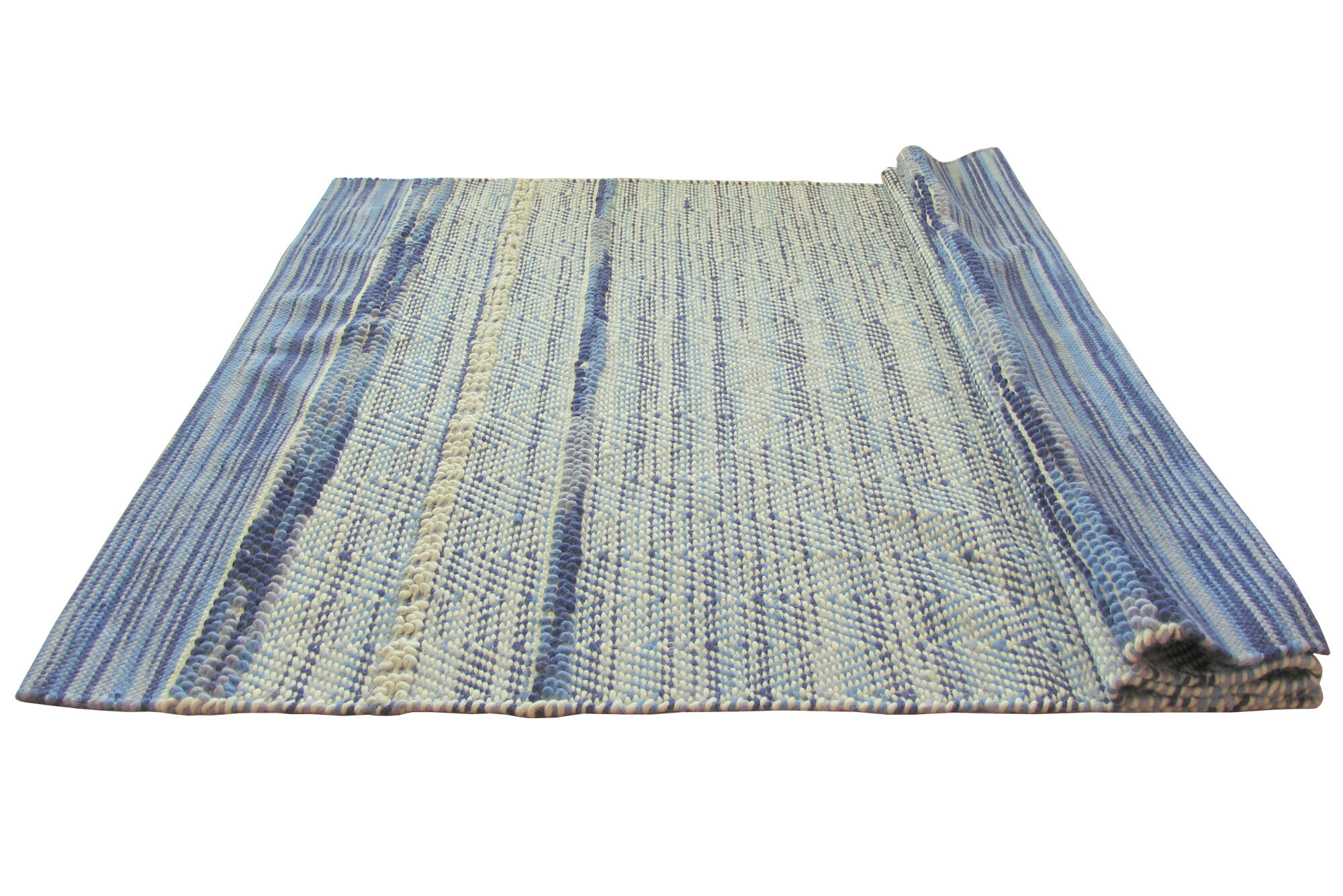 Medea Blue Flatweave Wool Rug