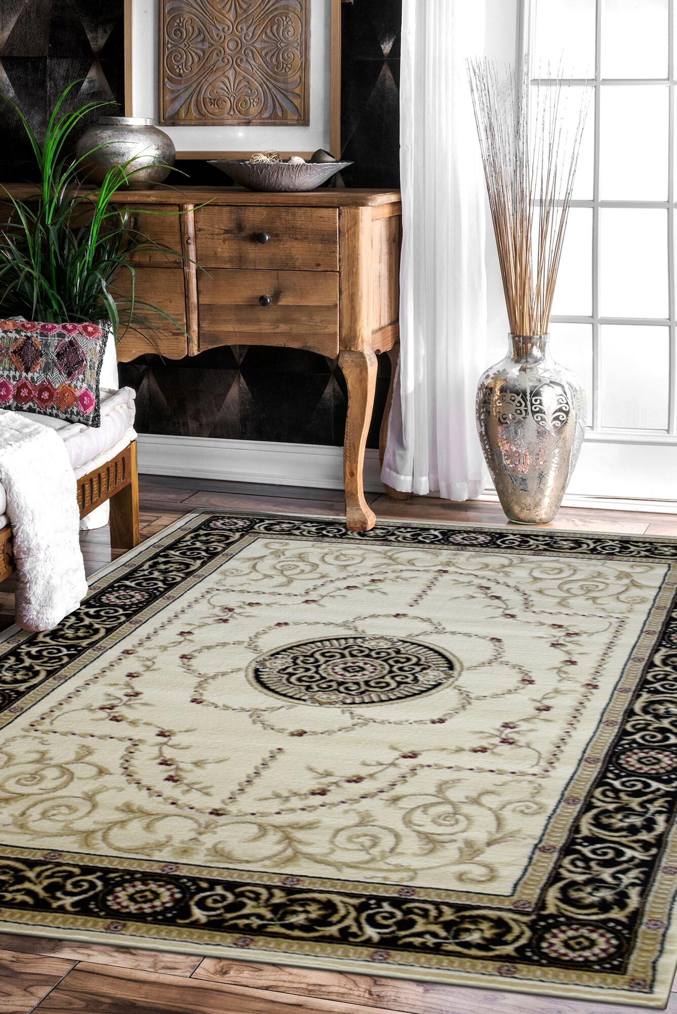 Large View Miami Traditional Medallion Rug