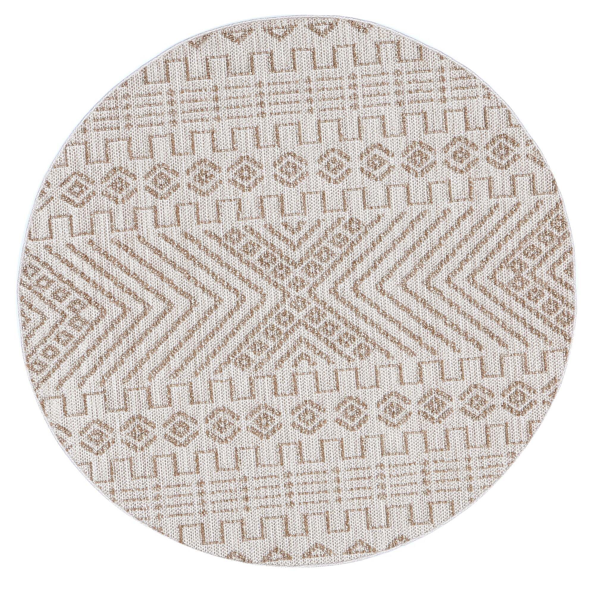 Macy Beige Geometric Rug