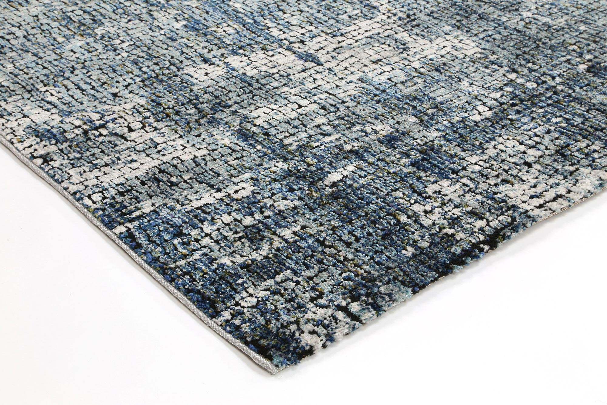 Marcello Blue Mosaic Pattern Rug
