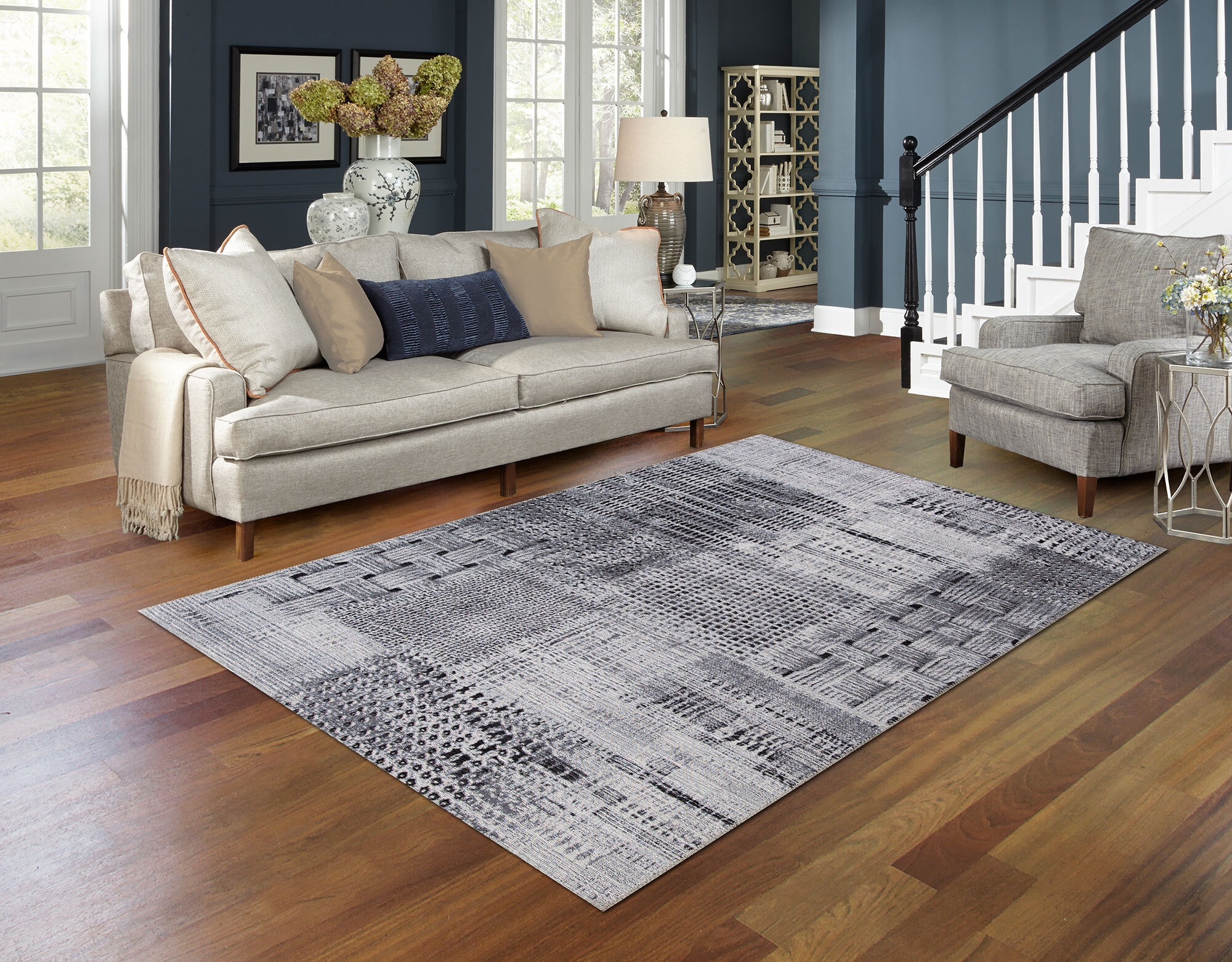 Marly Basket Weave Pattern Rug