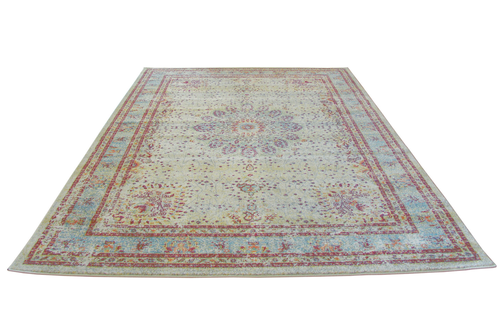 Large View Messi Turquoise Overdyed Rug