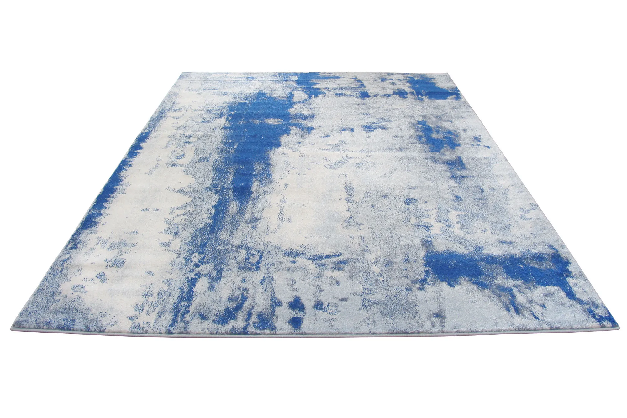 Large View Messi Blue Abstract Monet Rug
