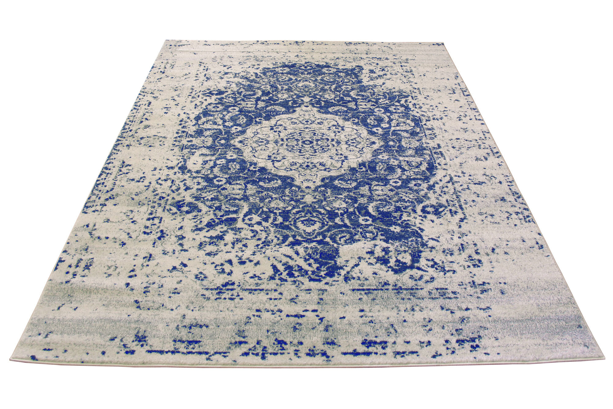 Large View Messi Blue Classic Overdyed Rug