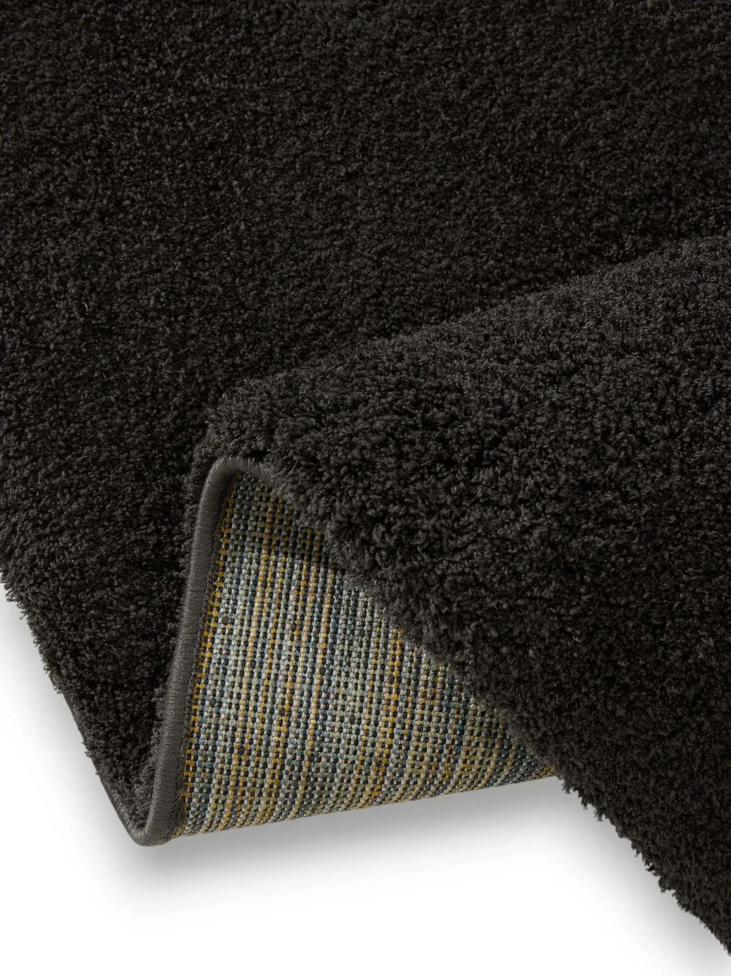 Mojito Plain Black Shaggy Rug