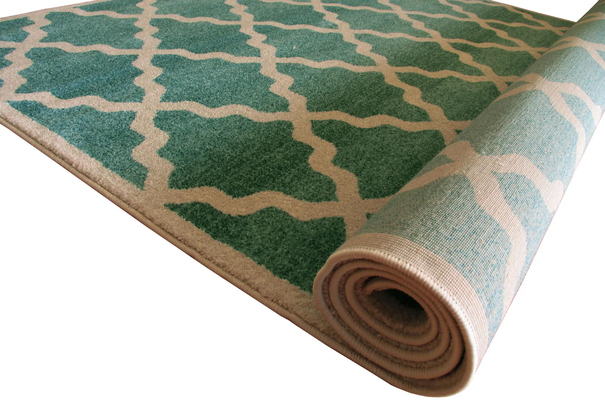 Messi Aqua Moroccan Trellis  Rug