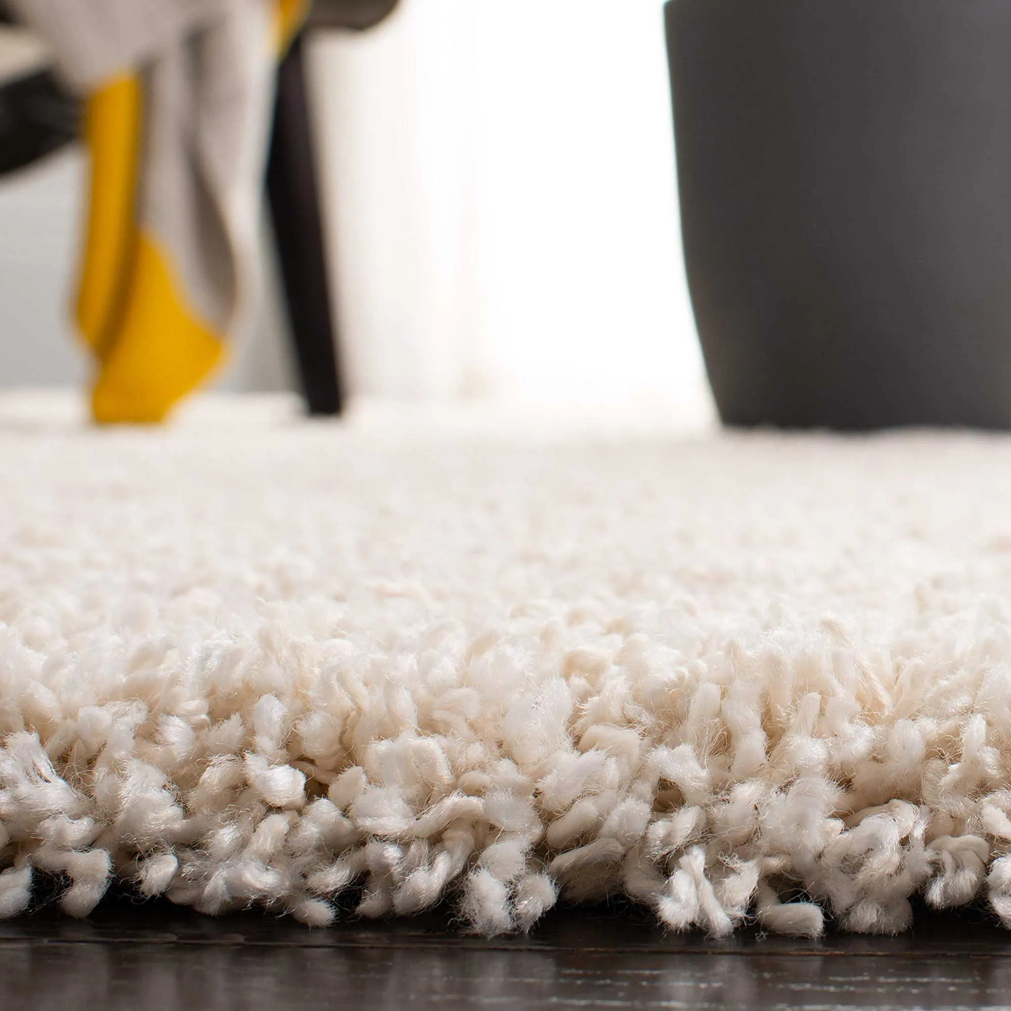Natura Plain Ivory Shaggy Rug