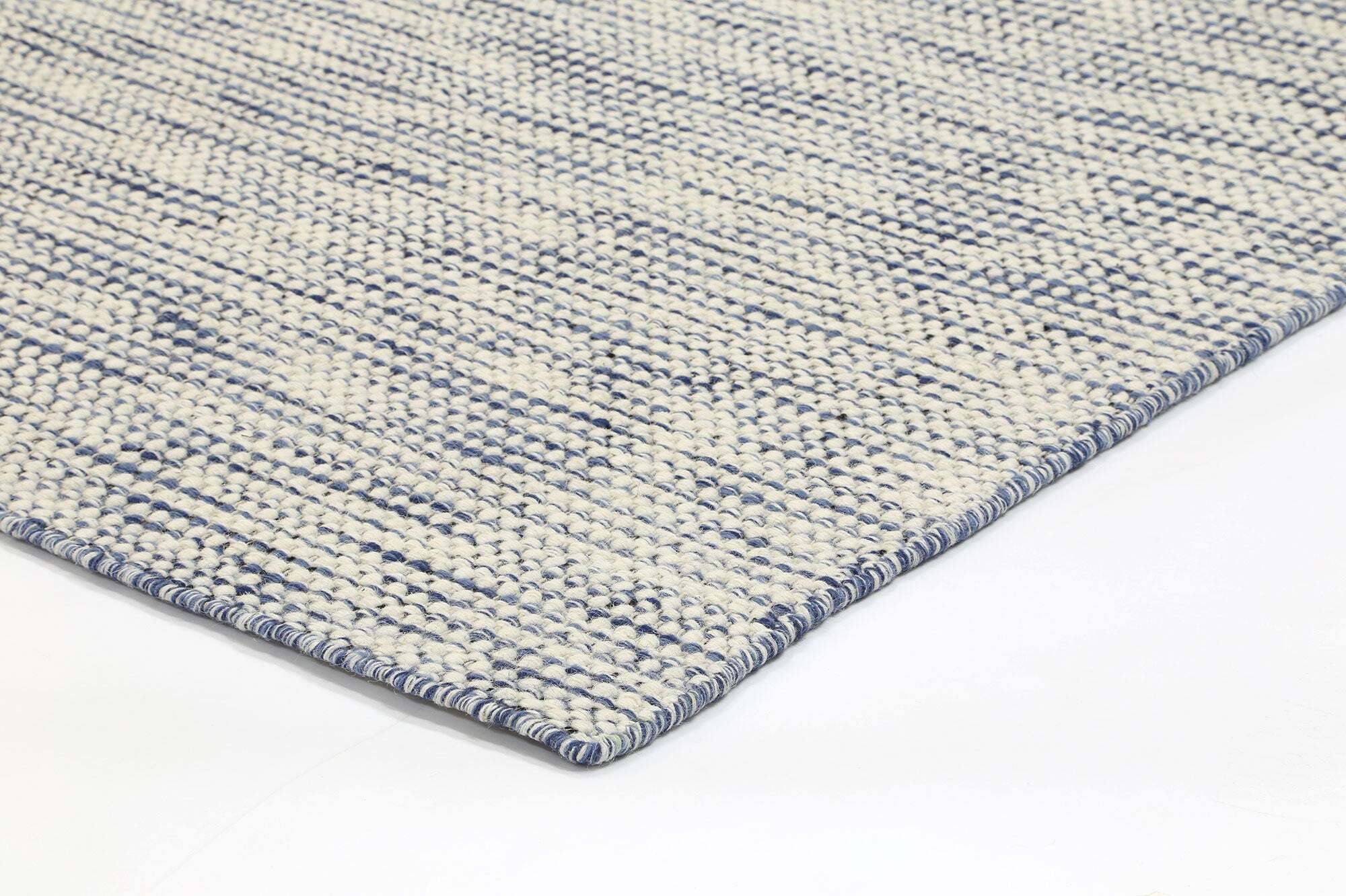 Natura Blue Wool Flatweave Rug