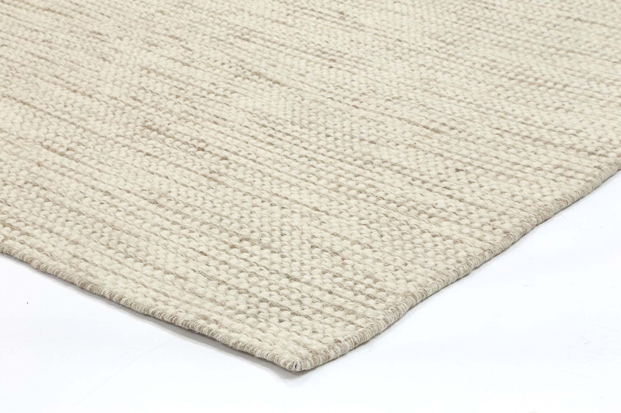 Natura Beige Wool Flatweave Rug