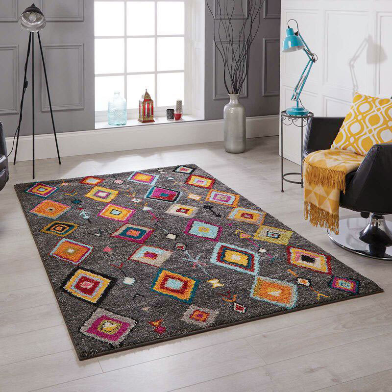 Large View Nordic Moroccan Diamond Rug