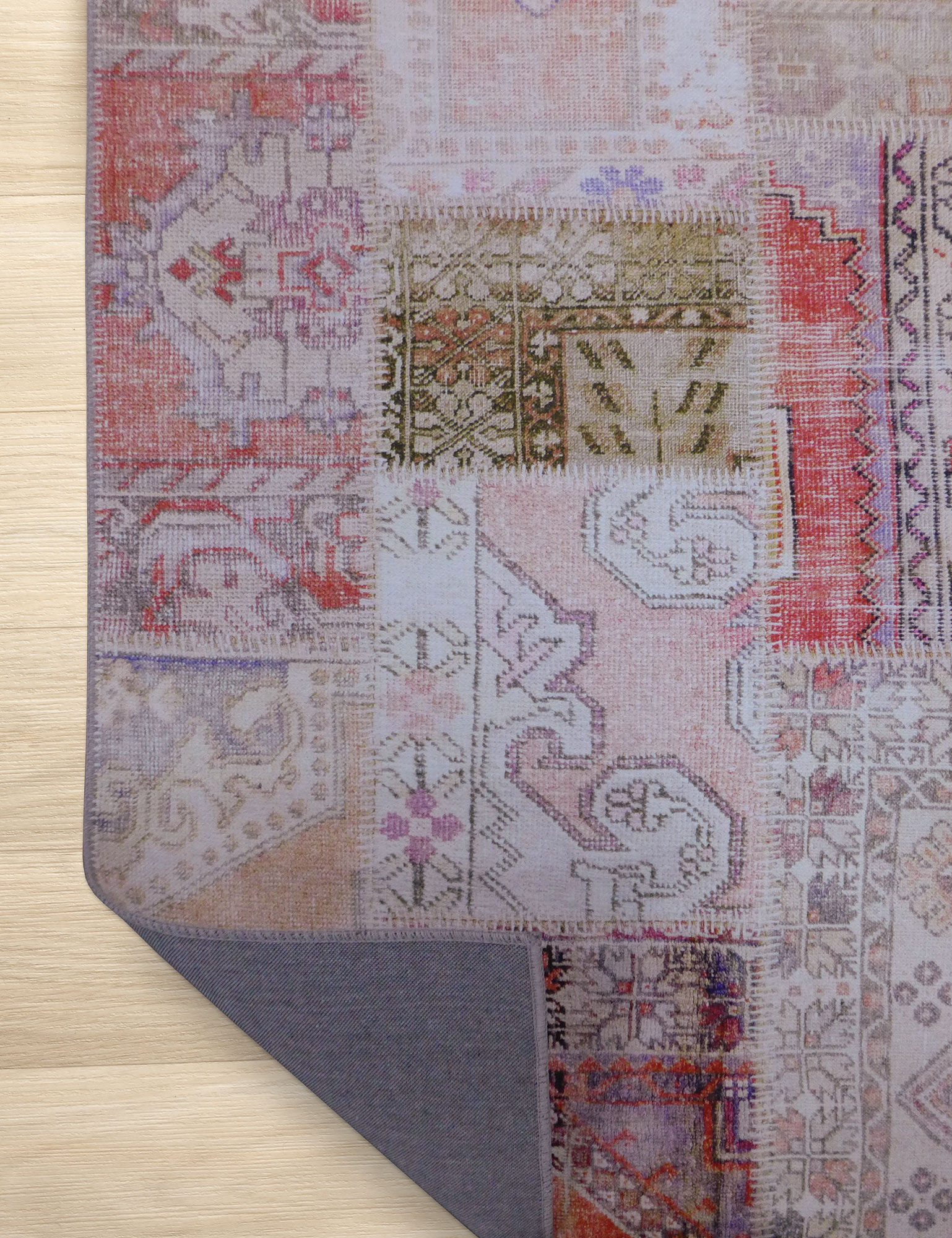 Large View Noble Traditional Patchwork Rug