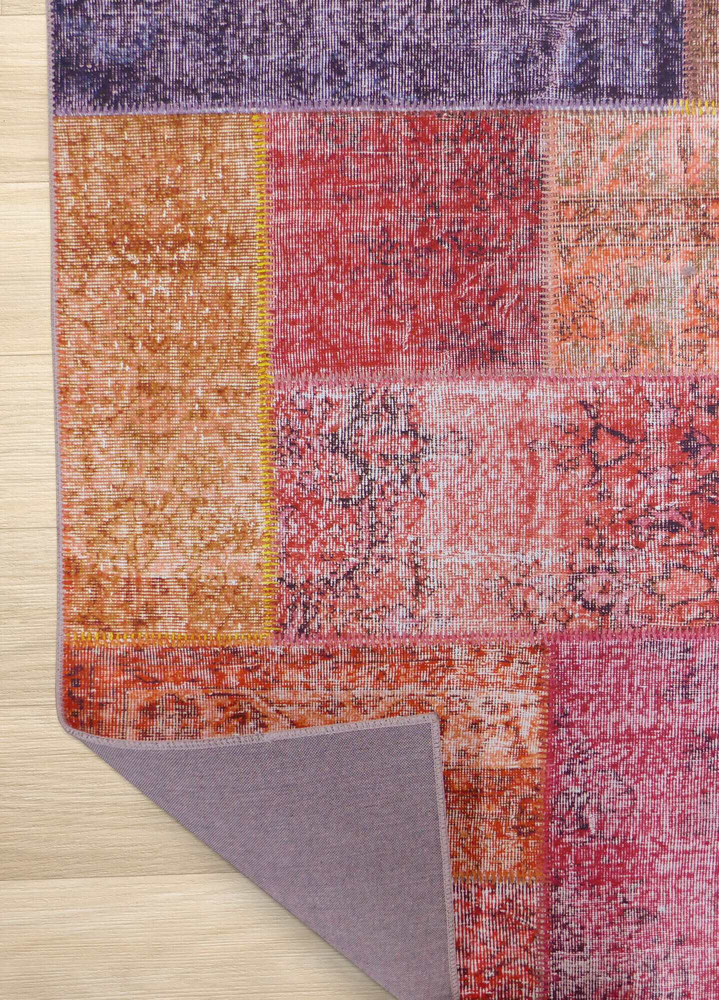 Large View Noble Traditional Patchwork Rug