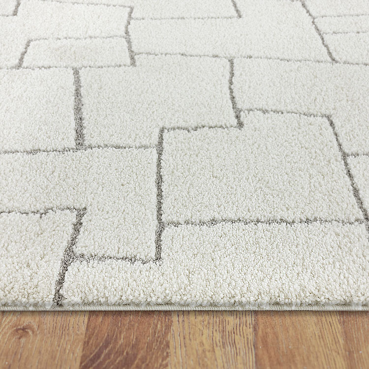 Large View Oda Tan Modern Geometric Rug