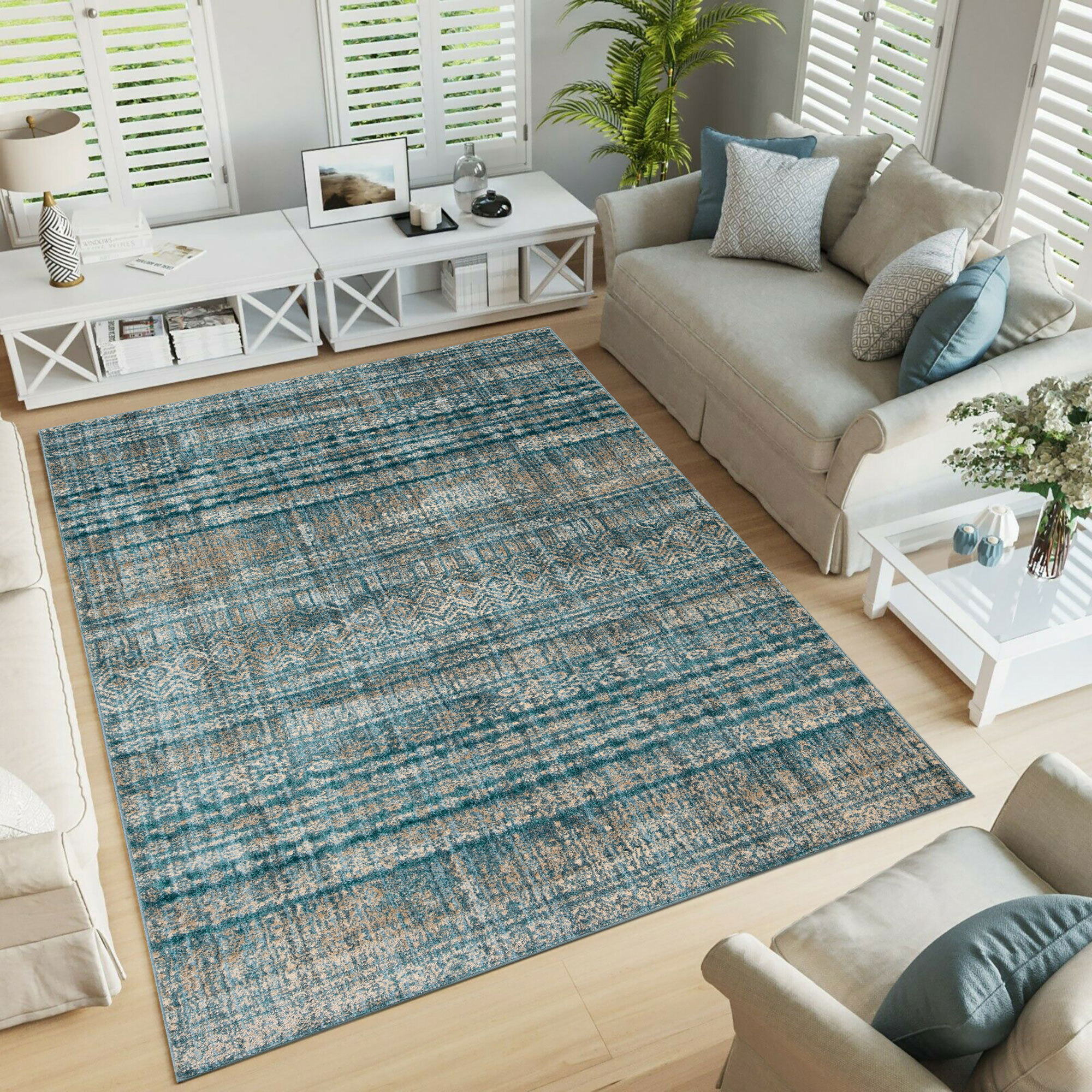 Large View Odin Transitional Striped Rug