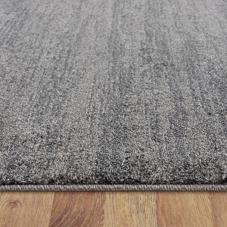 Large View Orel Contemporary Plain Grey Rug