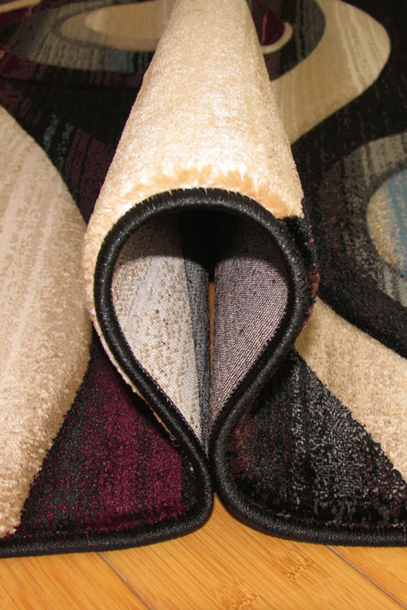 Large View Panama Thick Carved Abstract Rug