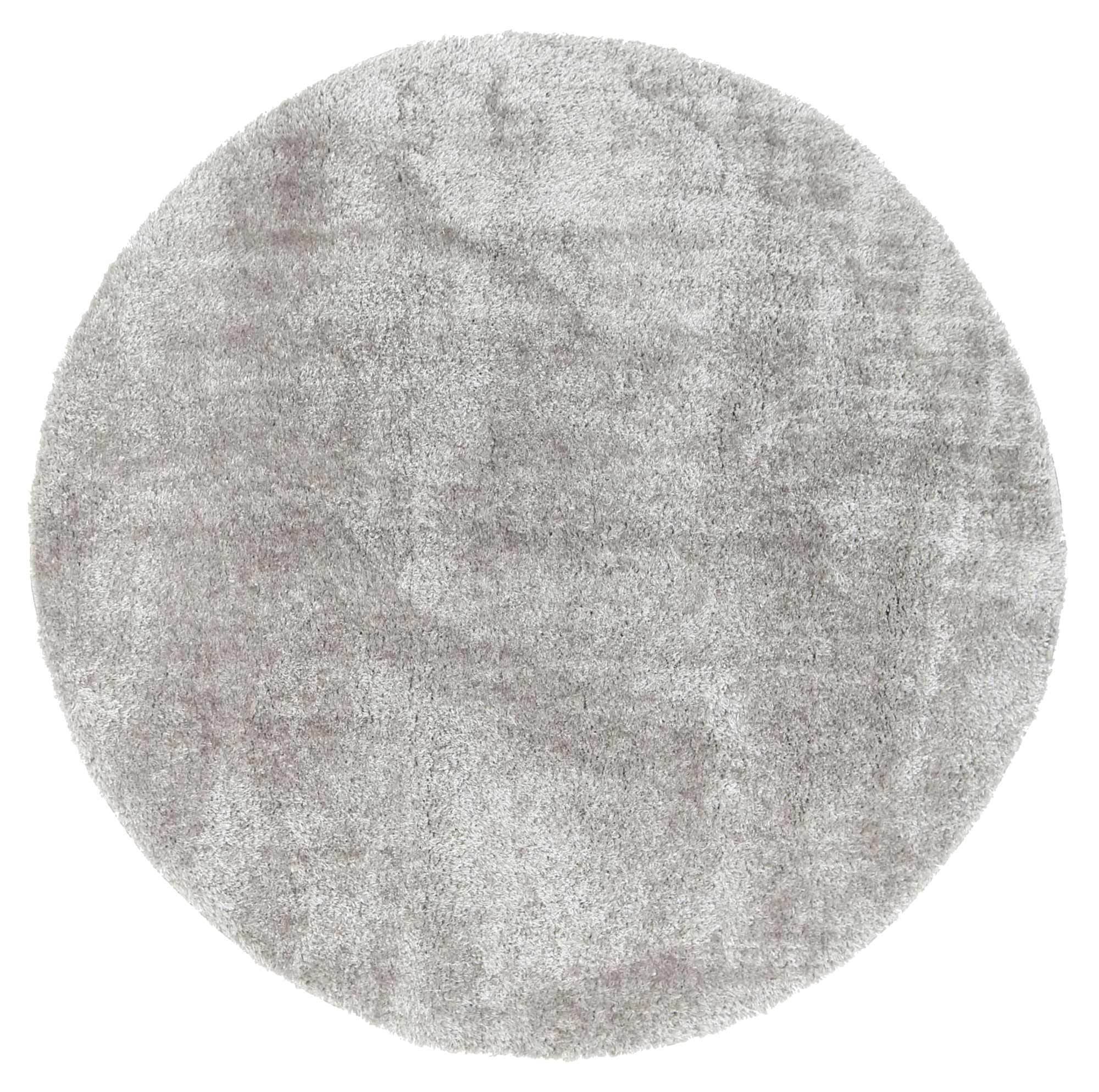 Large View Palace Plain Light Grey Shaggy Rug