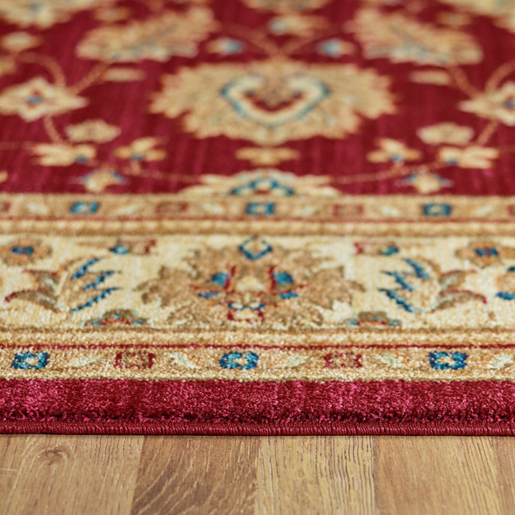 Parker Red Traditional Floral Rug