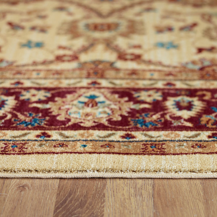 Parker Beige Oriental Fringed Rug