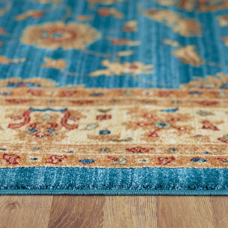 Parker Blue Oriental Fringed Rug