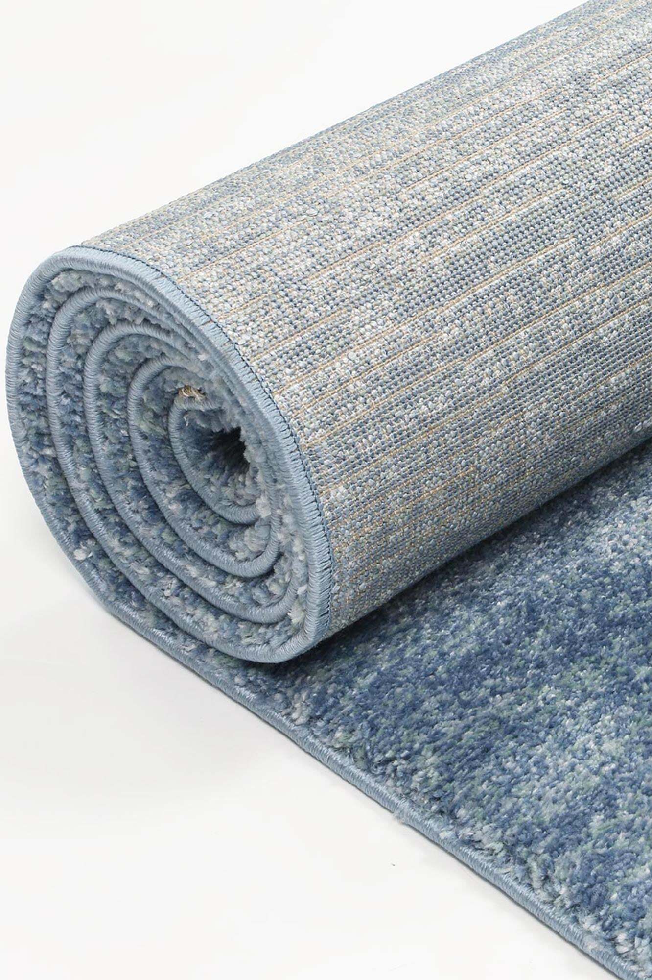 Large View Pave Plain Modern Blue Rug