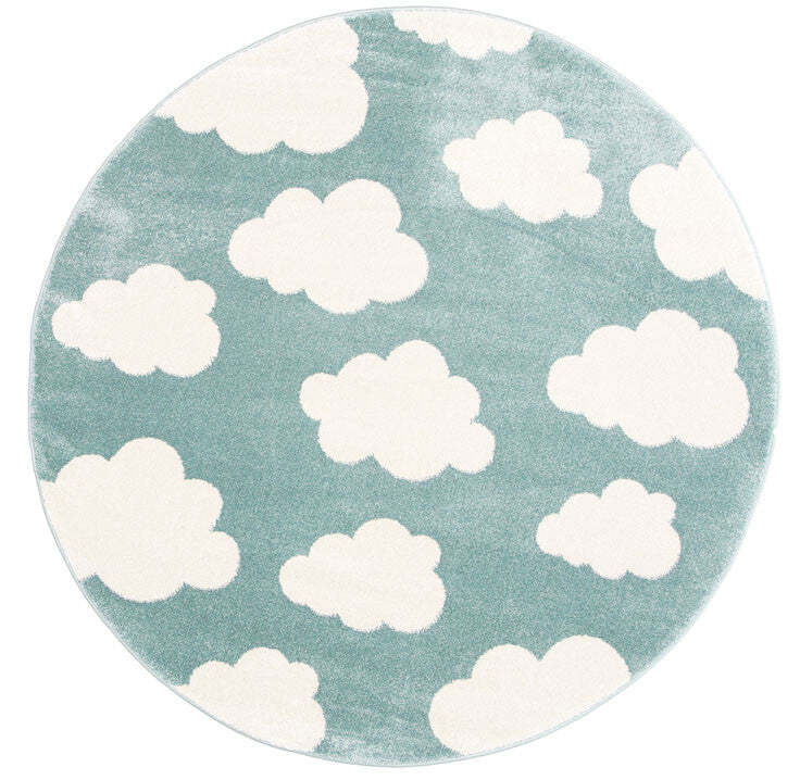 Large View Petite Cloud Pattern Kids Rug