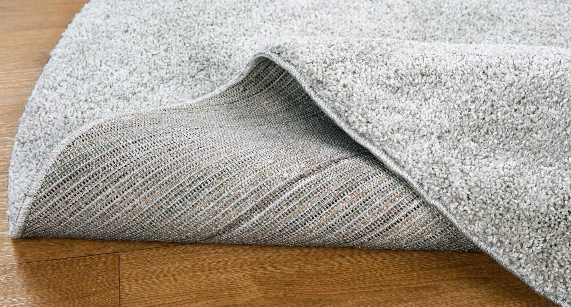 Large View Plush Plain Grey Rug