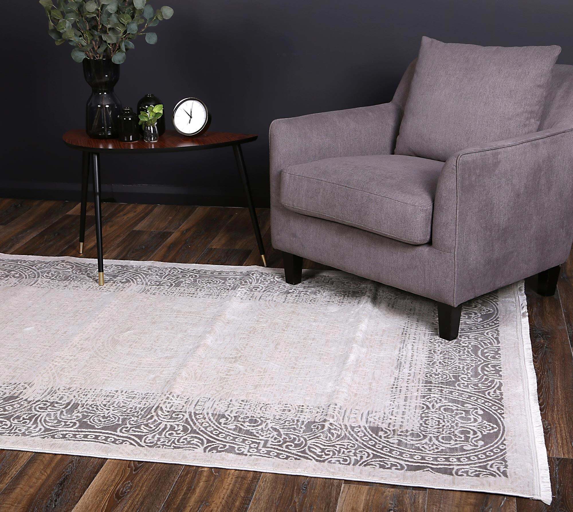 Rina Contemporary Border Rug