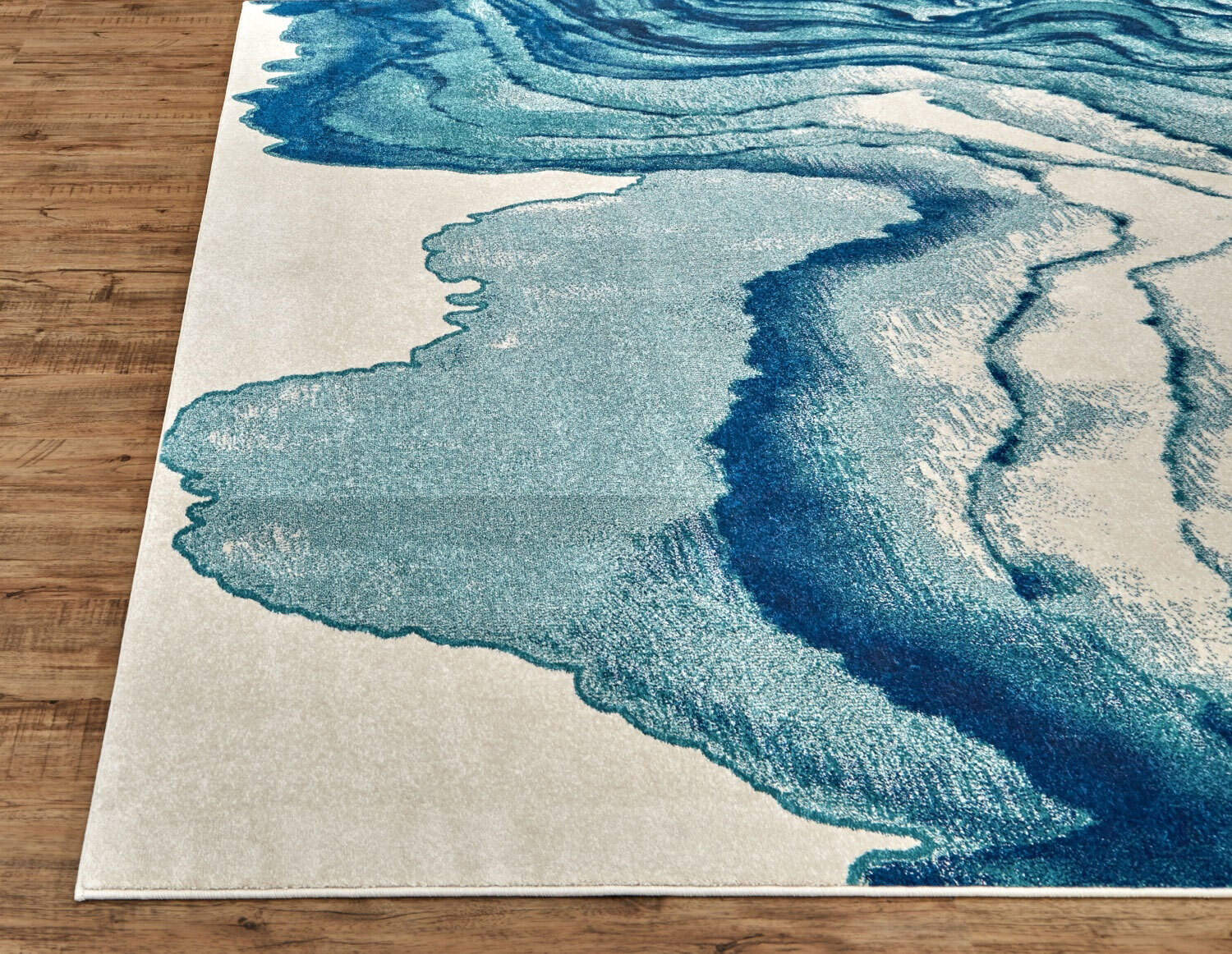 Large View Roma Blue Modern Abstract Rug