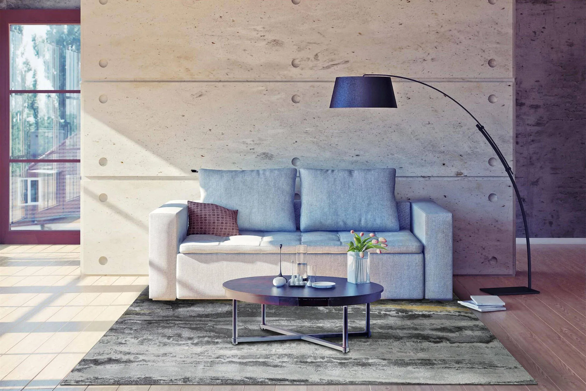 Large View Roma Grey Modern Abstract Rug