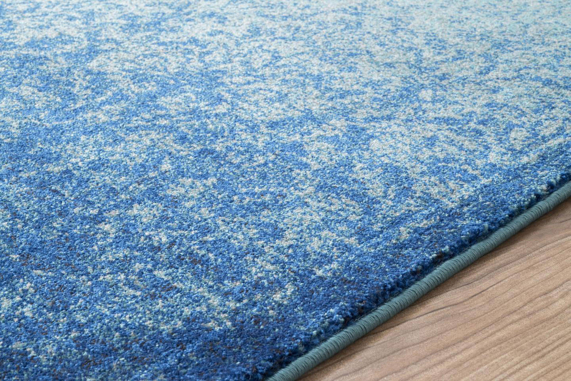 Roma Blue Transitional Floral Rug