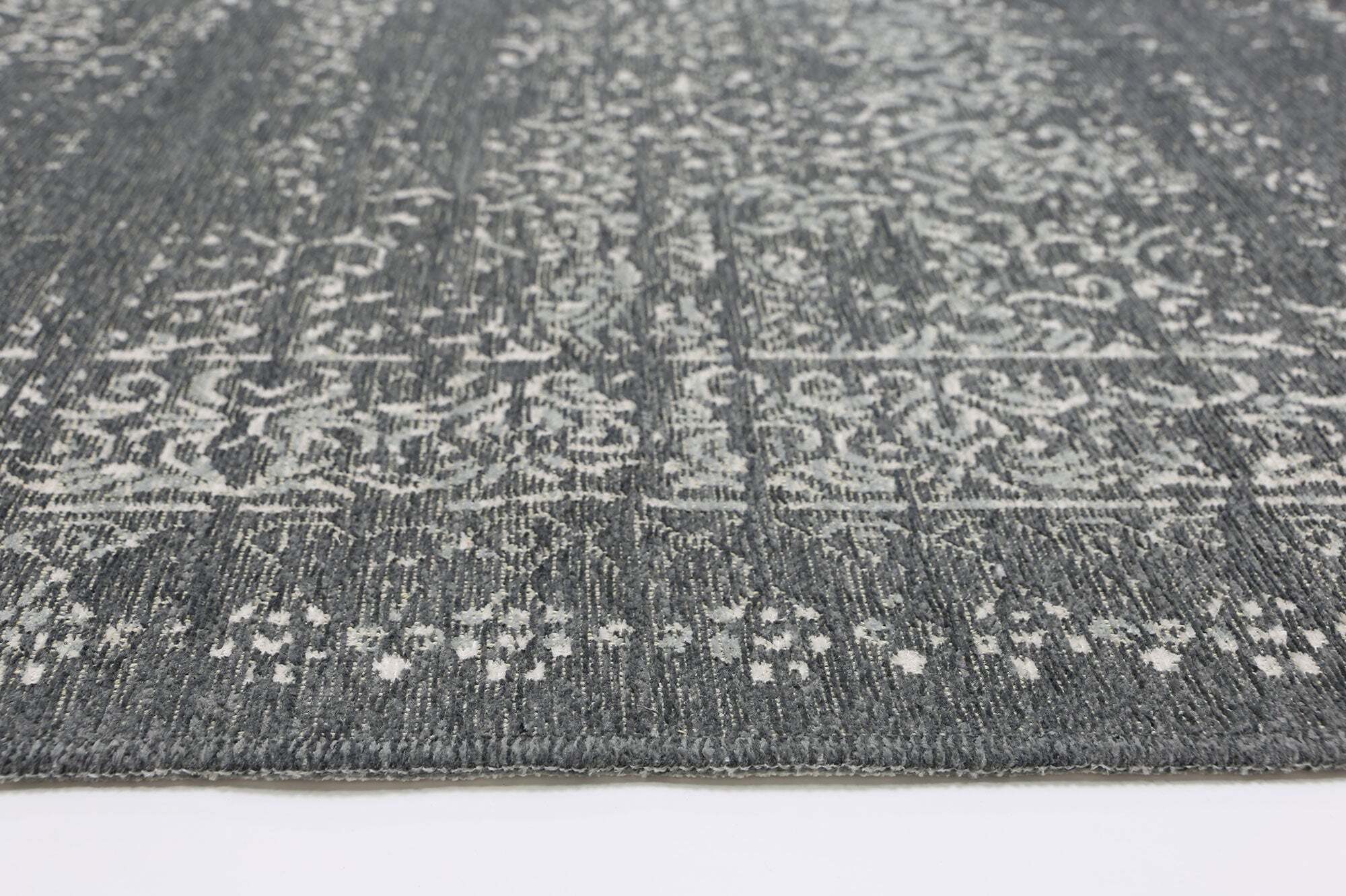 Large View Ryan Grey Cotton Transitional Rug